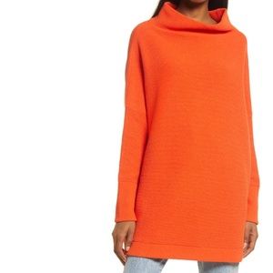 Free People Orange Oversized Sweater